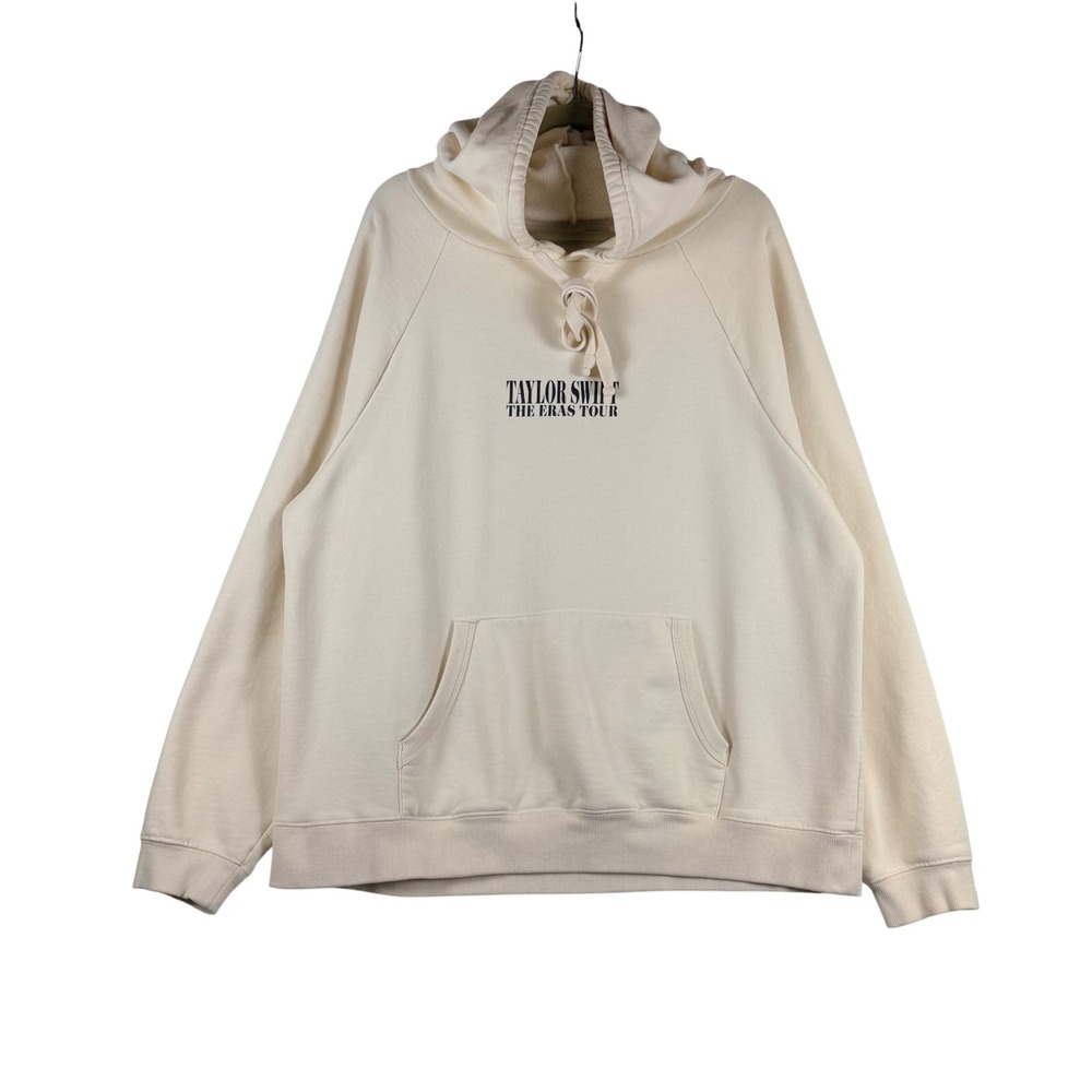Taylor Swift The Eras Tour Hoodie Cream color Graphic Concert Merch XL Swiftie
